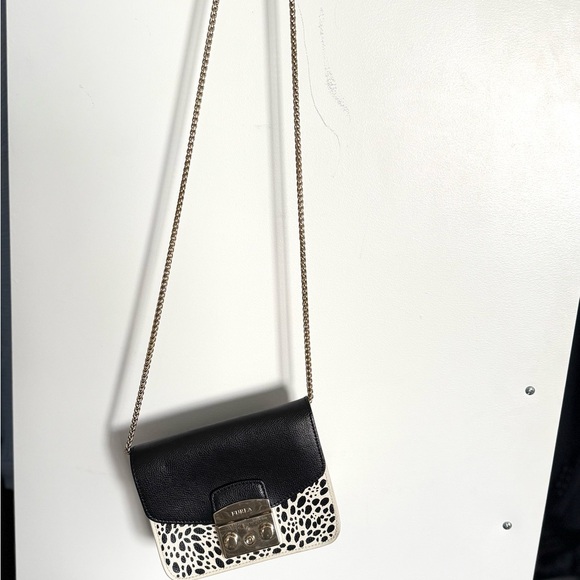 Furla Black and Patterned Crossbody Bag - Picture 3 of 7